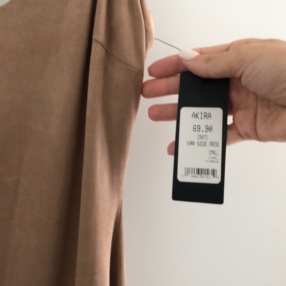 Akira suede camel dress (midi) - Picture 3 of 4